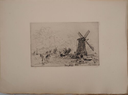 Batavia : Moulins en Holland Johan Barthold Jongkind