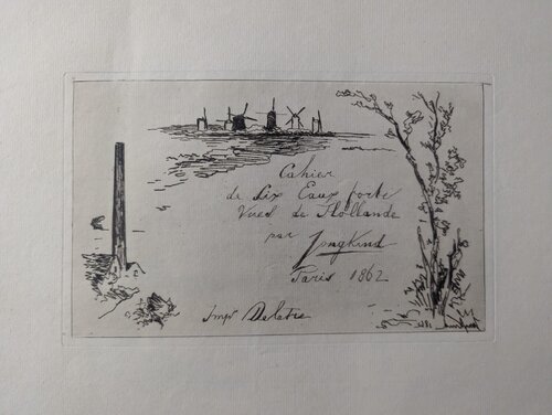 Cahier de six eaux-fortes:  titre by Johan Barthold Jongkind, 인쇄 for Sale on Singulart
