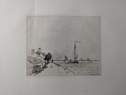 Les deux barques à voile / The Two Sailboats by Johan Barthold Jongkind, 인쇄 for Sale on Singulart