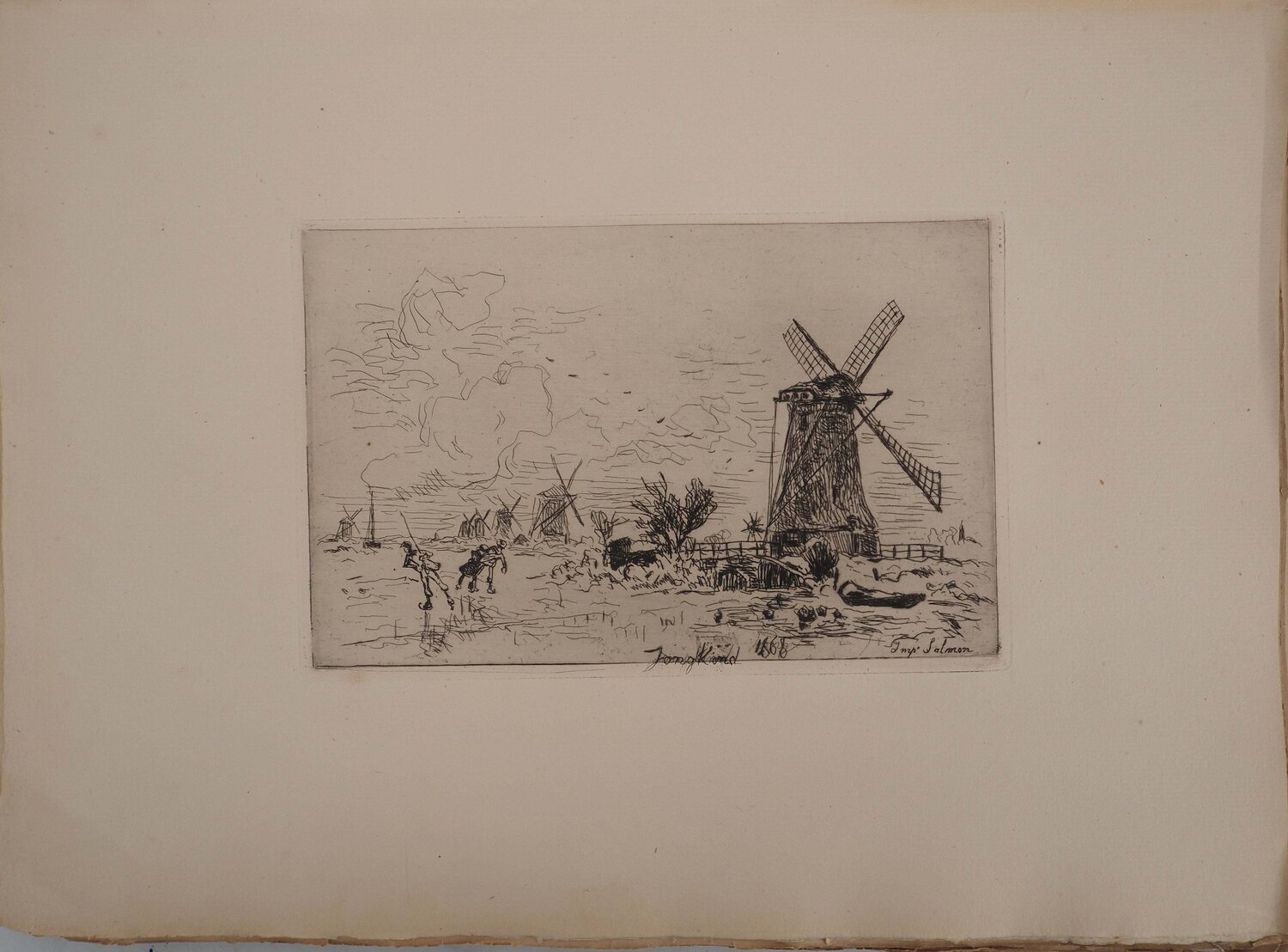 Batavia : Moulins en Holland Johan Barthold Jongkind Druck zu verkaufen