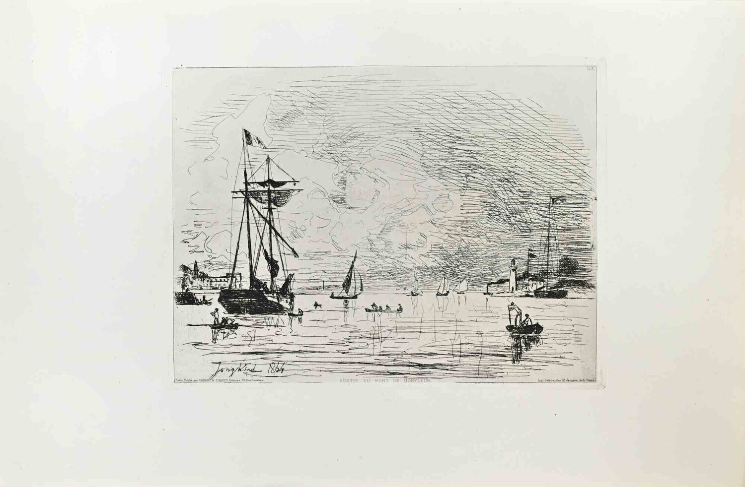 Sortie du Port de Honfleur Johan Barthold Jongkind