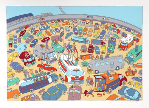 Daytona 500 van Seymour Chwast, Afdruk te koop op Singulart