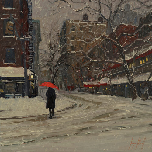 East Side Snow par Sonya Sklaroff, Peinture en vente sur Singulart