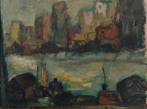 Manhattan Tugboat par Yasuo Kuniyoshi, Peinture en vente sur Singulart