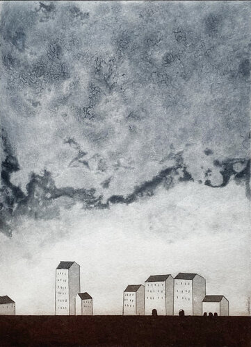 Plein ouest III by Dorine Knecht, 종이 for Sale on Singulart