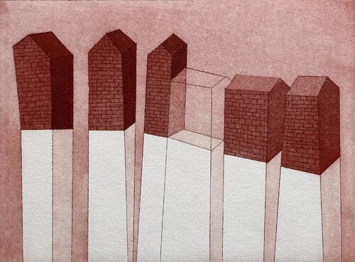 L'absence - gravure by Dorine Knecht, 종이 for Sale on Singulart
