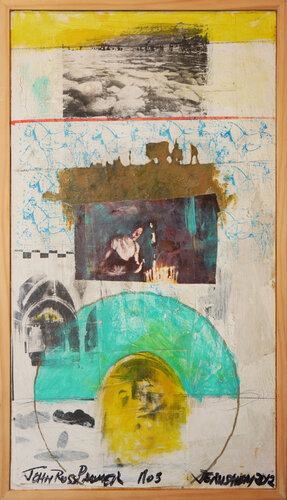 "International Series - Jerusalem No. 3." Abstract Mixed Media Collage par John Ross Palmer, Autres supports en vente sur Singulart