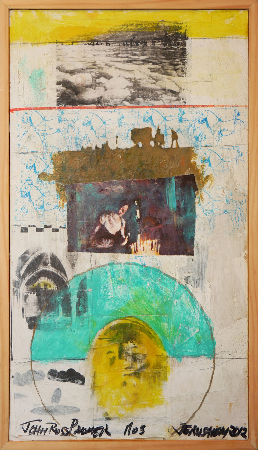 "International Series - Jerusalem No. 3." Abstract Mixed Media Collage John Ross Palmer Andere Medien zu verkaufen