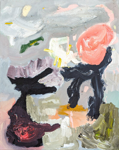 Contemporary Colorful Pastel Abstract Expressionist Oil Painting von Benji Stiles, Malerei kaufen auf Singulart