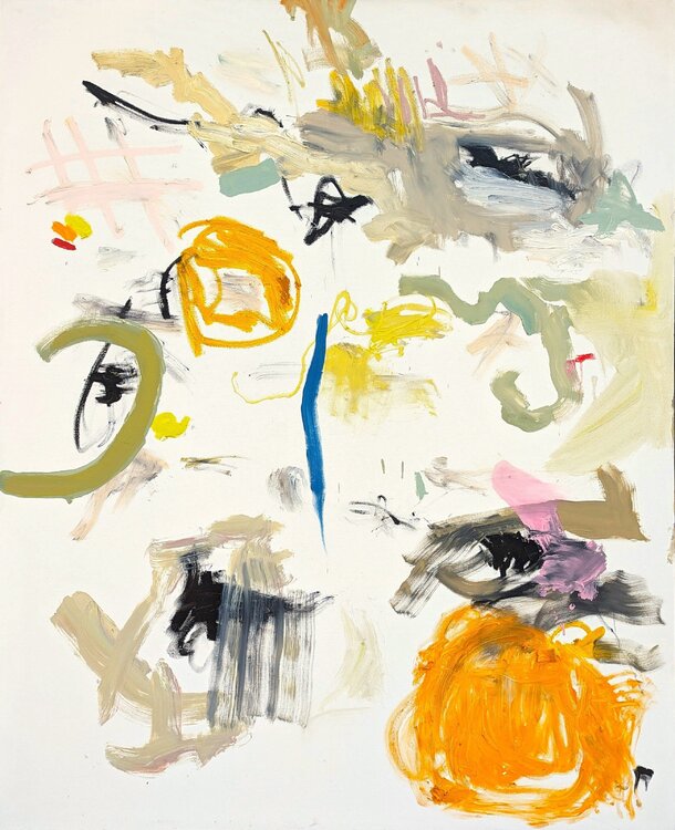 "Chaos Calms" Contemporary Pastel Abstract Expressionist Oil Painting Benji Stiles