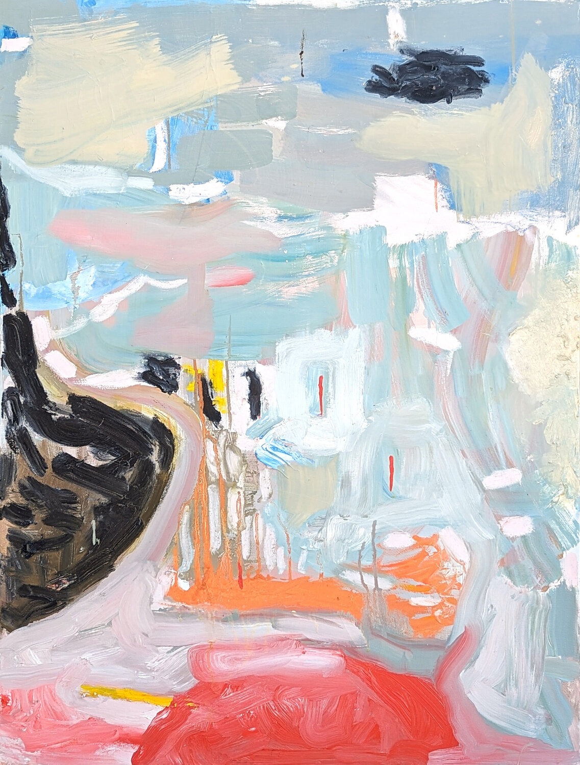 "Lick" Contemporary Colorful Pastel Abstract Expressionist Painting Benji Stiles Originalgemälde zu verkaufen