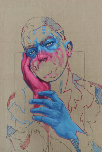 Conflicted Emotions di Ali Alamdar, Pittura in vendita su Singulart