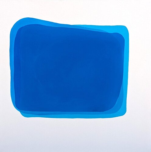 "Transference- 216" Contemporary Abstract Blue and Aqua Color Field Painting di Gary Griffin, Pittura in vendita su Singulart