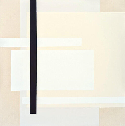 "My Ducks Are Definitely Not in a Row" Contemporary Neutral Toned Abstract Holland Geibel