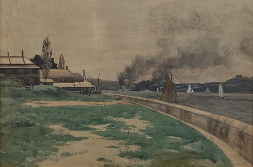 River Landscape di Andrew Melrose, Opera su carta in vendita su Singulart