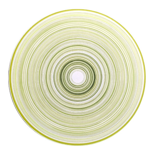 "Firestarter" Contemporary Abstract Green & White Concentric Circle Painting di David Hardaker, Pittura in vendita su Singulart