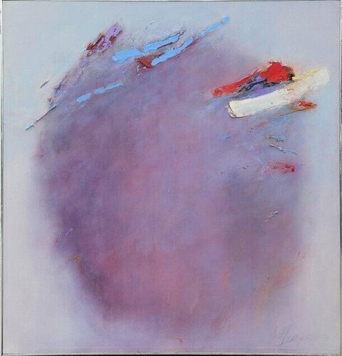 Purple Toned Abstract Gestural Oil Painting by Tony Magar, Painting for Sale on Singulart
