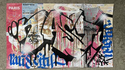 paris subway  map 1 by . NASTY, Work on Paper for Sale on Singulart