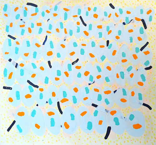"Bouquet" Contemporary Colorful Vibrant Abstract Geometric Painting by Peter Healy, 油畫 for Sale on Singulart
