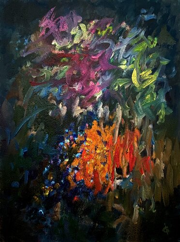 Campfire Night di Junija (Yuna) Galejeva, Pittura in vendita su Singulart