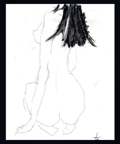 La ragazza in ginocchio de Luca Tassone, Dibujo a la venta en Singulart