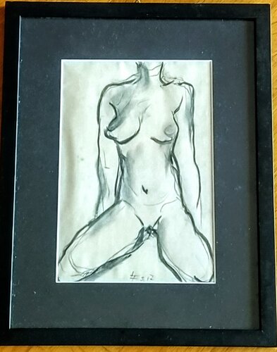 Donna inginocchiata di Luca Tassone, Disegno in vendita su Singulart