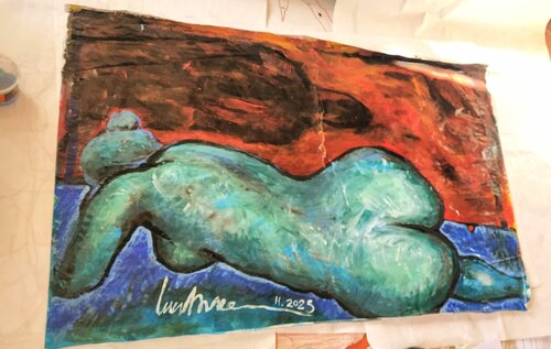Nudo steso (Anna sognante) de Luca Tassone, Pintura a la venta en Singulart