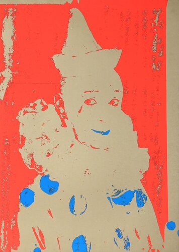 Neon Clown (Red with Blue) by Ford Beckman, 인쇄 for Sale on Singulart