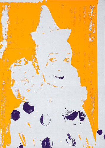Neon Clown (Orange with Navy) by Ford Beckman, 인쇄 for Sale on Singulart