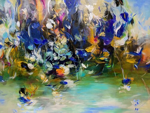 Forget Me Not van Jennifer J L Jones, Schilderij te koop op Singulart