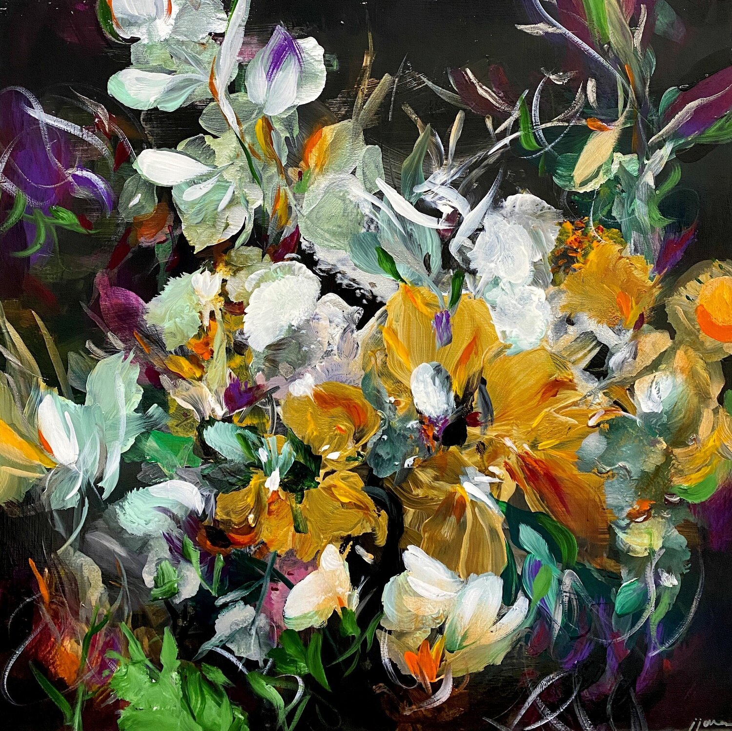 Summer Night Jennifer J L Jones Dipinto originale in vendita