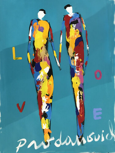 Blue Love di Vladimir Prodanovich, Altri media in vendita su Singulart