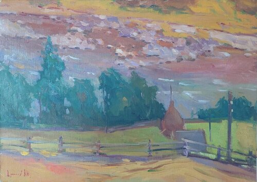 "Mountain river in the Carpathians" van Oleksandr Khrapachov, Schilderij te koop op Singulart