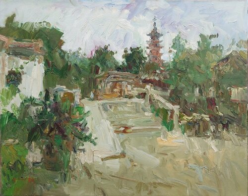 "Evening" by Oleksandr Khrapachov, Painting for Sale on Singulart