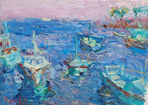 "Fishing port. Hurghada, Egypt" von Oleksandr Khrapachov, Malerei kaufen auf Singulart