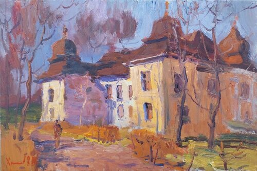"Pereniv Castle" van Oleksandr Khrapachov, Schilderij te koop op Singulart