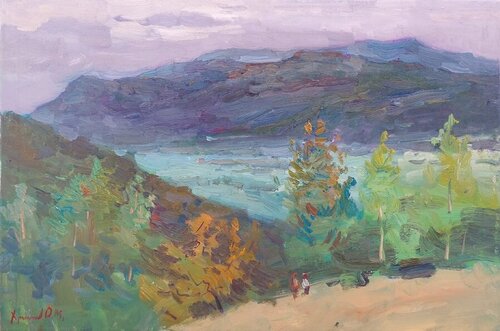 "Rainy Mountains" di Oleksandr Khrapachov, Pittura in vendita su Singulart