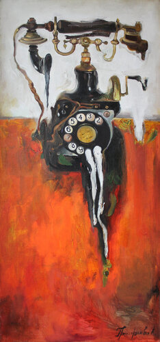 "Old telephone" by Anastasiia Grygorieva, Painting for Sale on Singulart