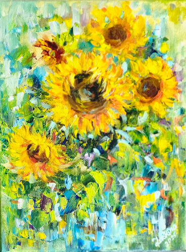 "Flower of the sun" by Alexandra Laskina, Painting for Sale on Singulart