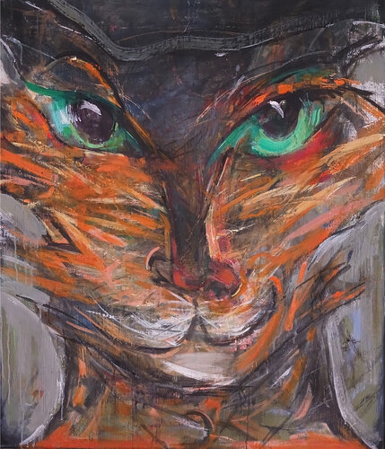 "Real cat" van Tetiana Tarasenko, Schilderij te koop op Singulart