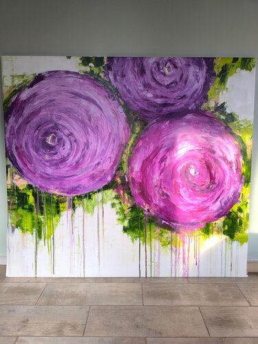"La leggenda delle rose di porpora" van Elina Bilous, Schilderij te koop op Singulart