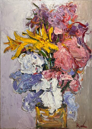 "A floral extravaganza" by Roman Dub, Painting for Sale on Singulart