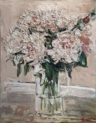 "White flowers" by Roman Dub, Painting for Sale on Singulart