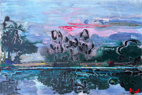 "A morning by the lake" di Roman Dub, Pittura in vendita su Singulart