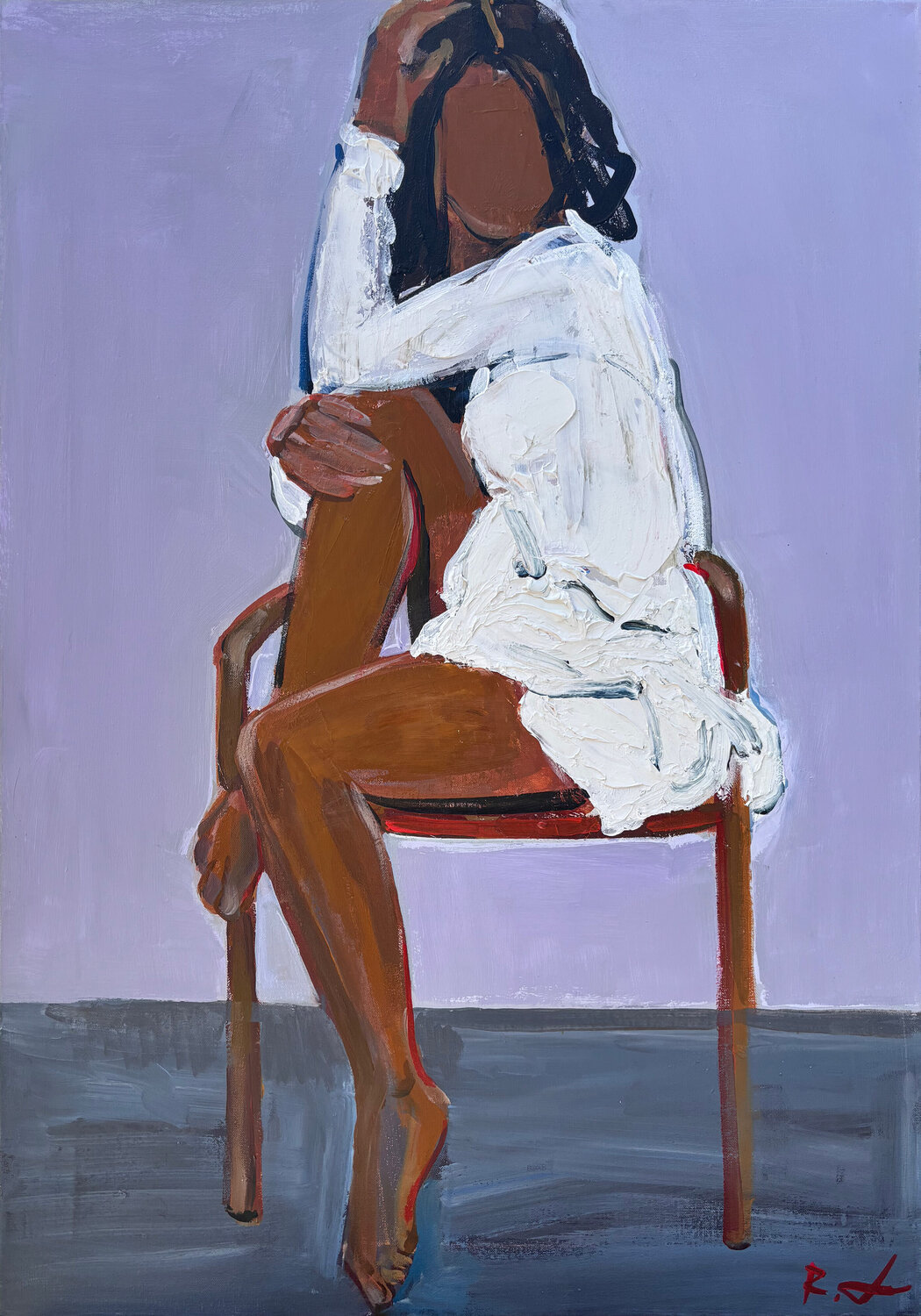 "A moment of solitude" Roman Dub Original painting for sale