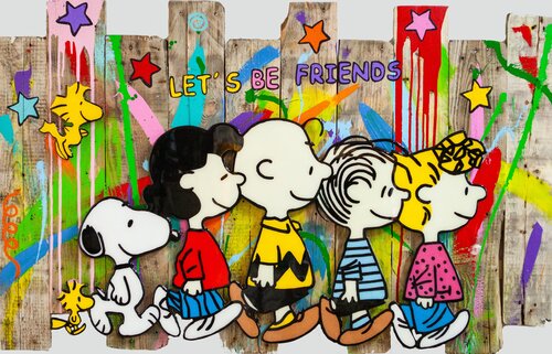 Peanuts, LET'S BE FRIENDS by michael pfannschmidt, Painting for Sale on Singulart