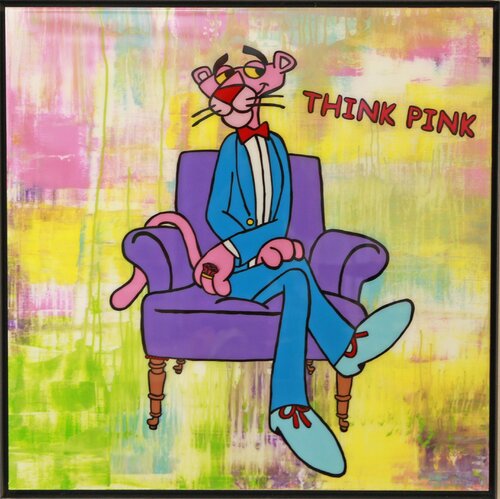 Pink Panther, THINK PINK, Popart, Resinart by michael pfannschmidt, Painting for Sale on Singulart