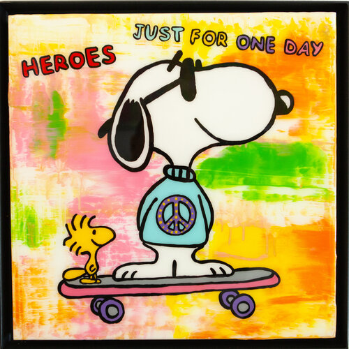 Snoopy, HEROES JUST FOR ONE DAY, Popart, Streetart, Abstractart, Acrylicpainting, Resinart by michael pfannschmidt, Painting for Sale on Singulart