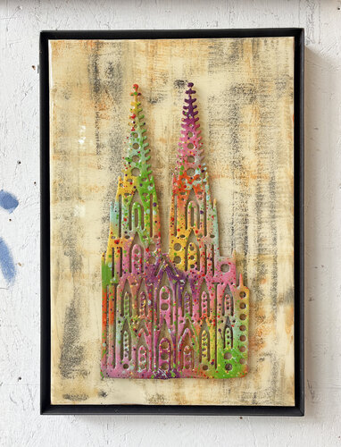 Kölner Dom  Popart by michael pfannschmidt, 油畫 for Sale on Singulart