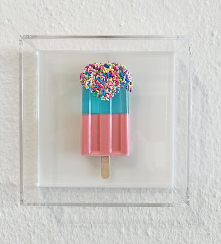 Gemälde, Pop Art, Abstrakt, Unikat. Eis am Stiel by michael pfannschmidt, Other Media for Sale on Singulart